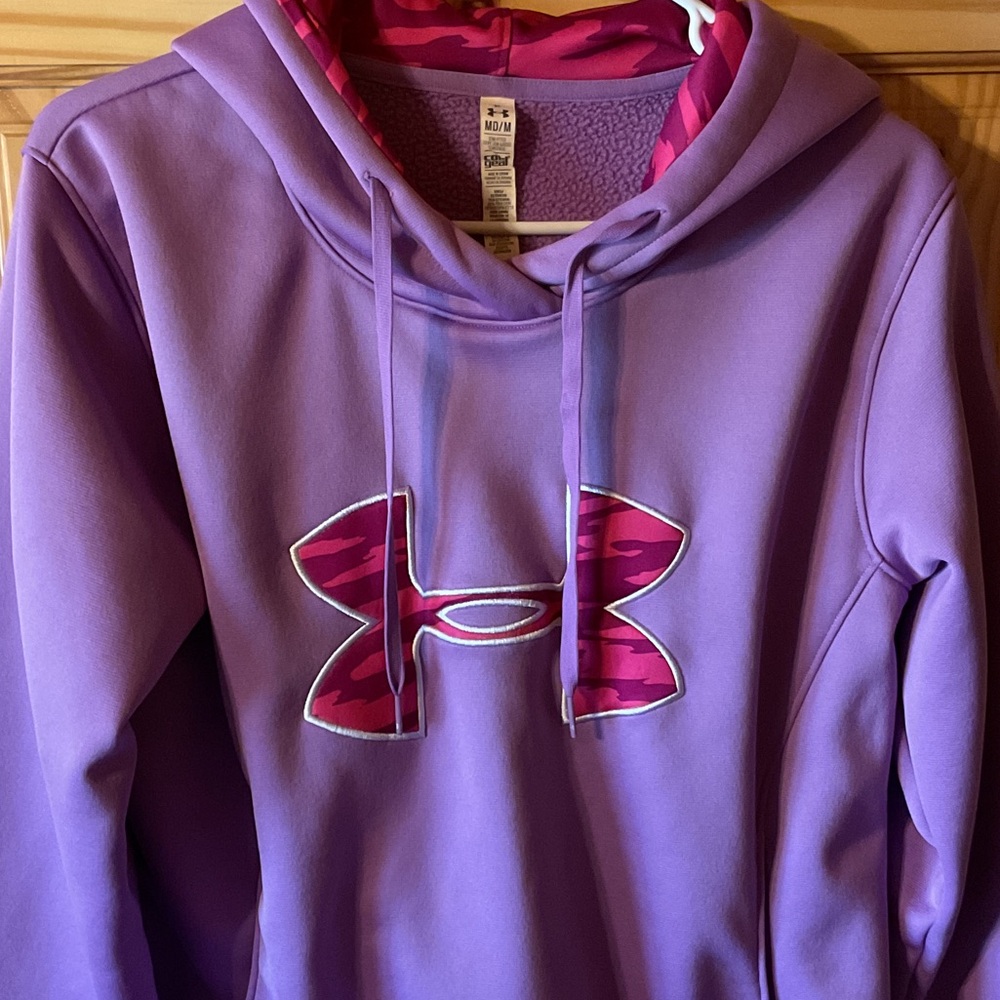 Under Armour Lavender Hoodie with Magenta Logo